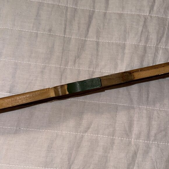 Vintage Handmade Chiseled Wood “Merry Christmas” Sign Tan Red Green - Picture 7 of 10